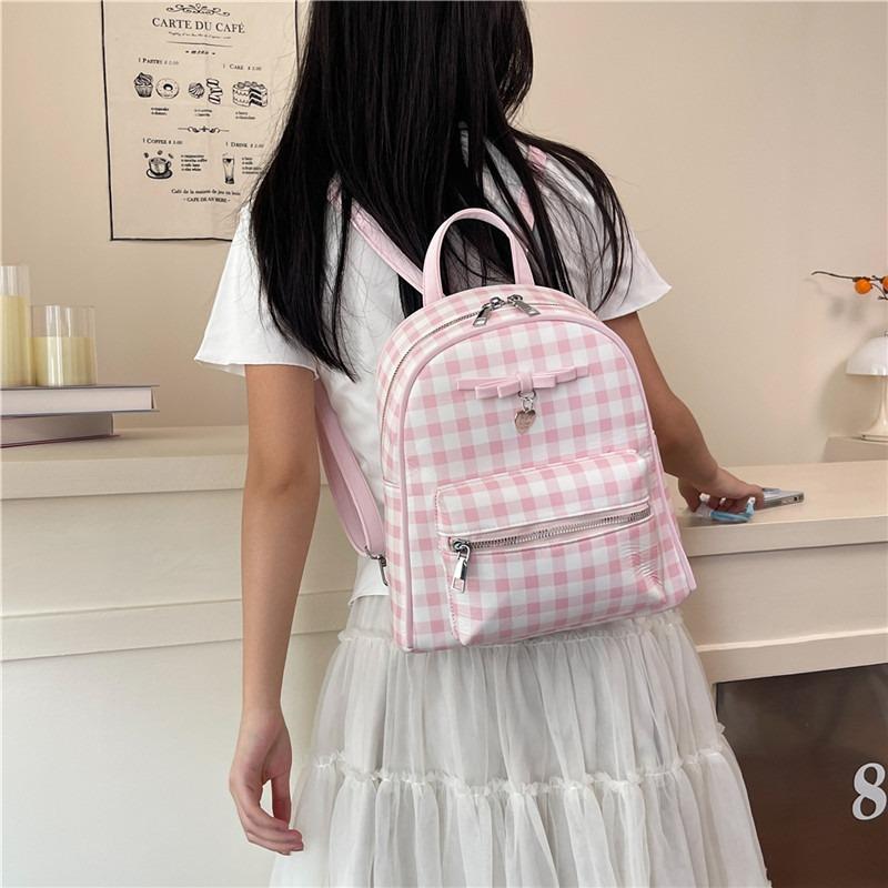 Cute and lightweight printed bear backpack versatile junior high school student simple schoolbag casual sweet backpack