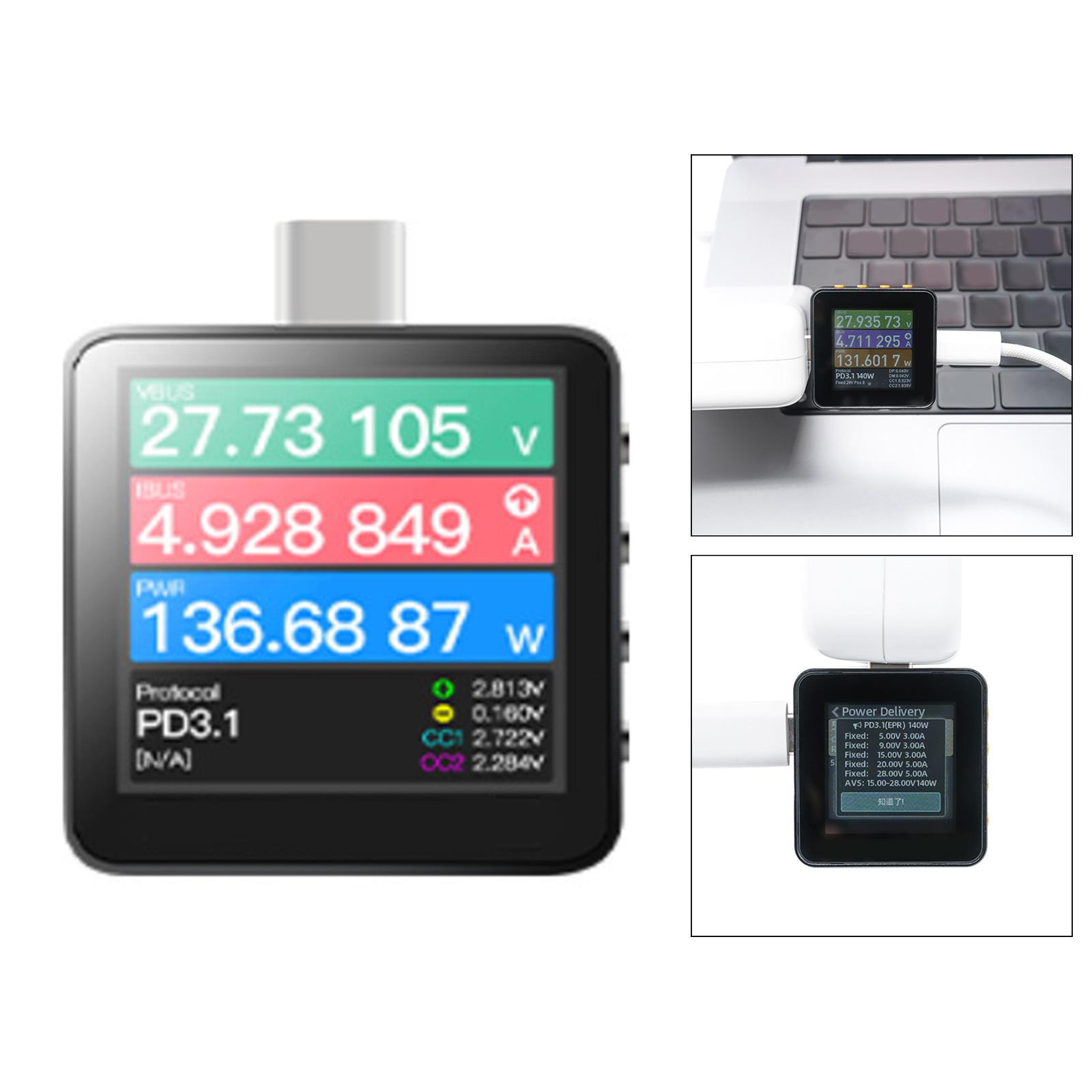 

POWER Z Type C KM003C Тестер швидкого заряджання Ремонт материнської плати Цифровий вольтметр і амперметр Вольтметр Детектор Power Bank