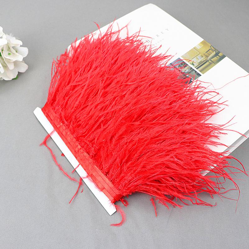 Ostrich Feather Lace Cloth Bandwidth 10-15Cm Stage Performance Clothing Decoration Accessories Lace Feather Ribbon