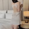Pajama Set Women's Sexy Pajamas Satin Soft Backless Suspender Dress with Bra Pajama Set Women