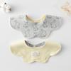 Korean Style A-Type Pure Cotton Double-Sided Baby Bib for 0-2 Years