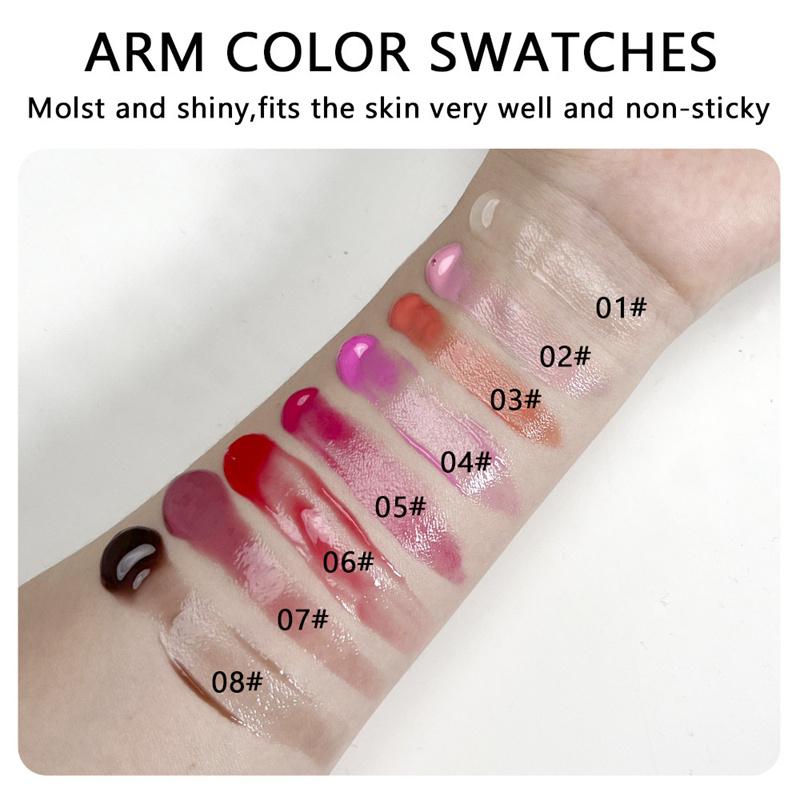 Nawilżający błyszczyk do ust, woda, światło, przezroczysty, lustrzany olejek do ust