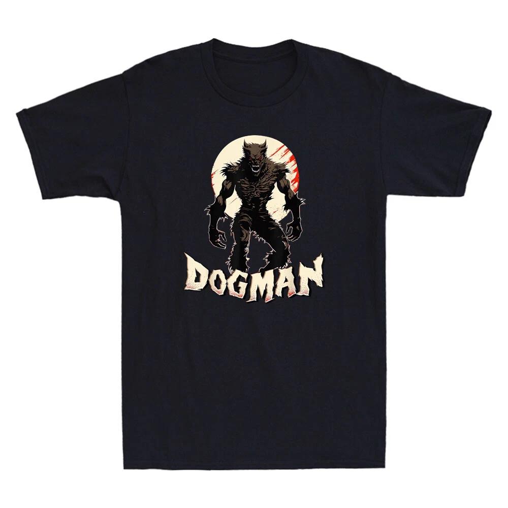 Dogman Werewolf Supernaturals Monster Folklore Cryptid Horror Meme Men s T-Shirt L