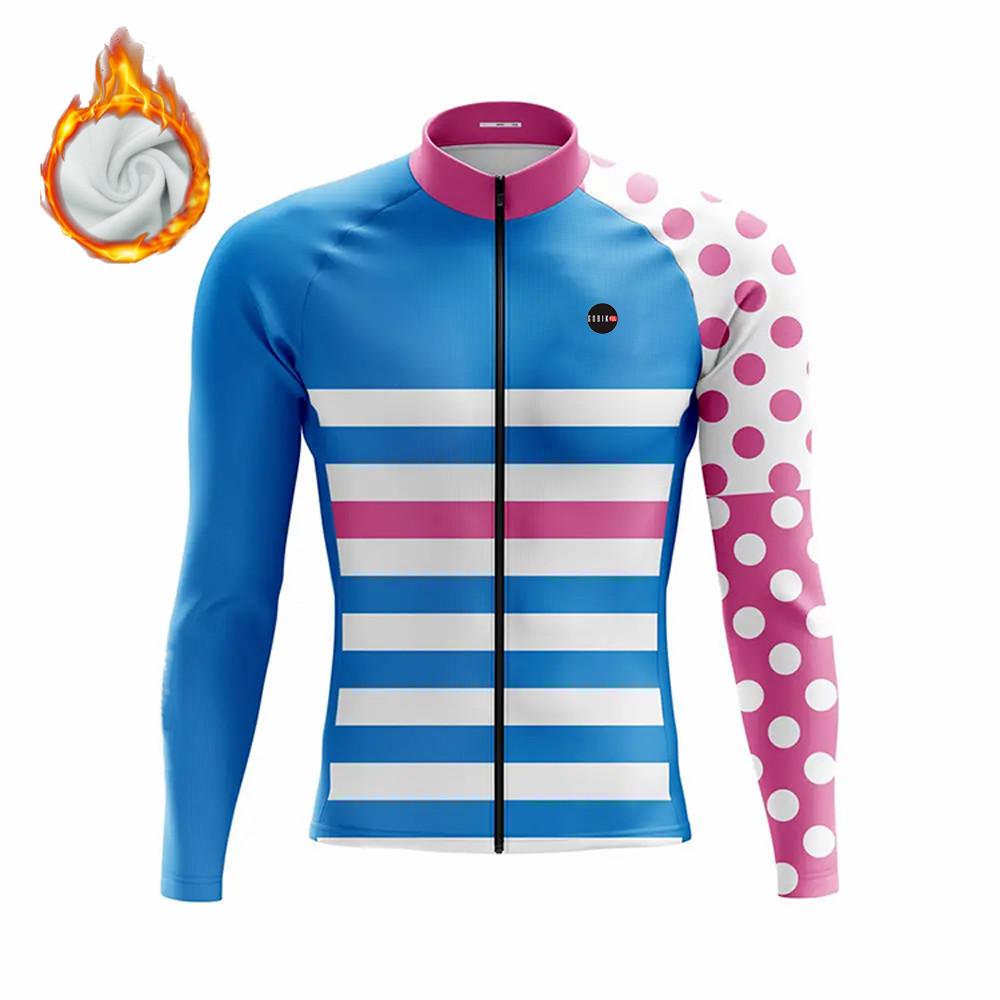 Winter Cycling Men's Long Sleeve Gobikful Jackets Thermal Fleece Bicycle Jersey Ciclismo Racing Jacket Roadbike Shirts