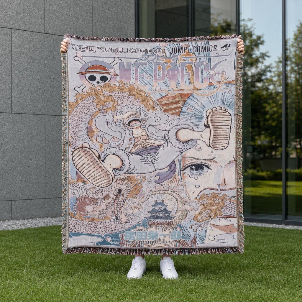 Custom Size Anime Woven Blanket Soft Home Cover Blanket for Couch Bed and Chair