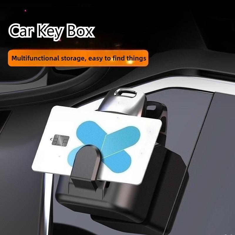 Car Key Holder Clip Multi-functional Car Center Console Organizer for Keys Cards Coins & Small Items Car Interior Accessories