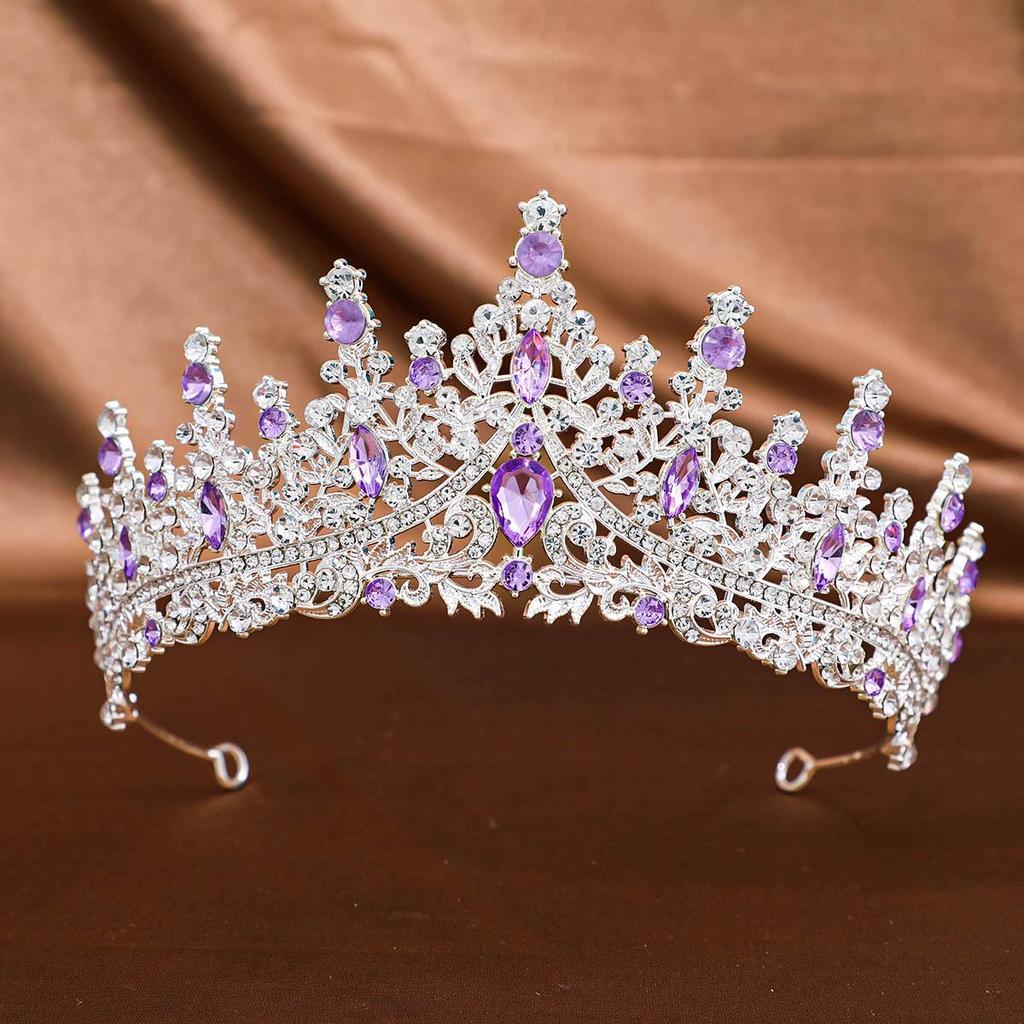 Diadema Corona Nuziale con Strass per Abito da Sera e Servizi Fotografici