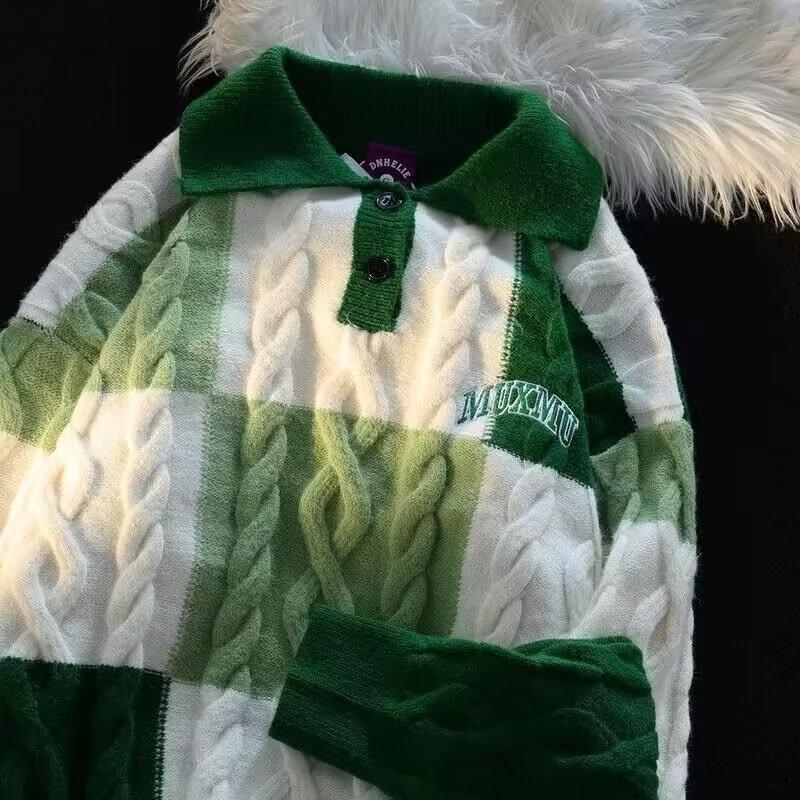 

Мужской зимний вязаный пуловер теплый пуловер на пуговицах вязаный длинный рукав XS