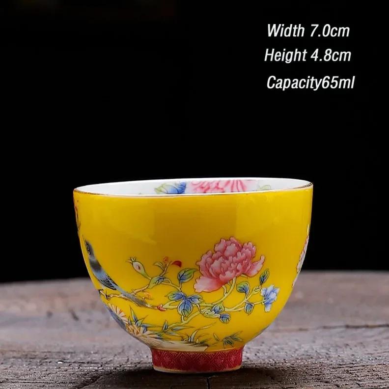 Enamel Colored Ceramic Tea Cup,Porcelain Tea Bowl, Espresso Cups, Pottery Coffee Mug, Afternoon Teacup Mugs, Coffee Cups,1 PC