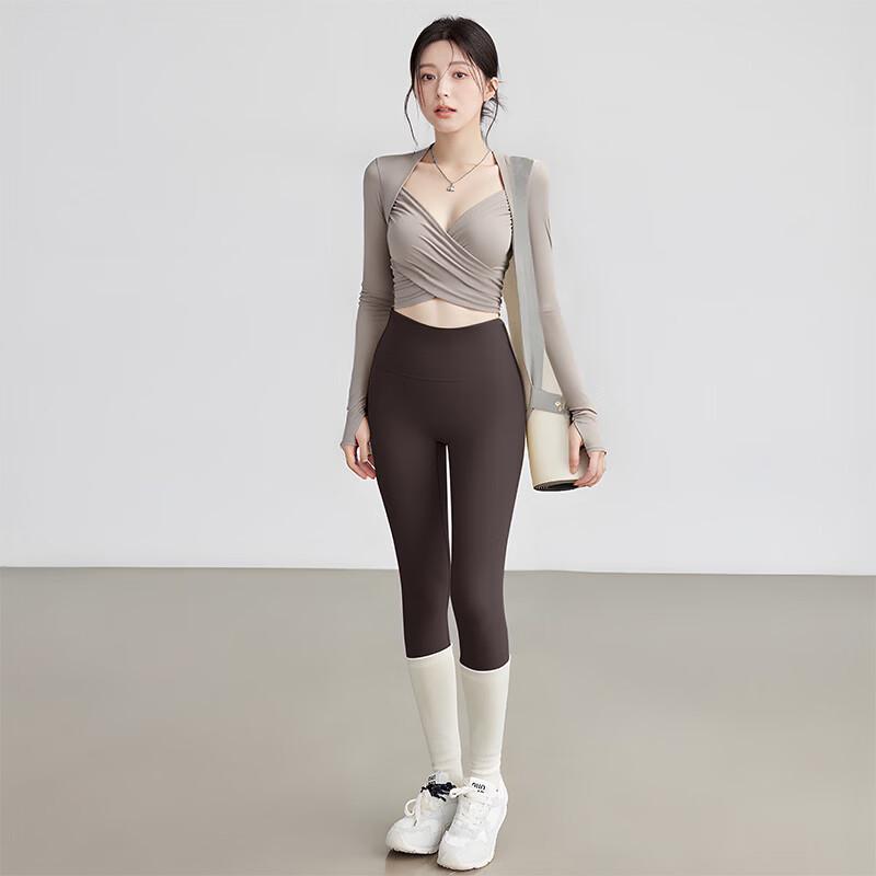 

Youyou Women s Padded Yoga Set for Autumn/Winter XL