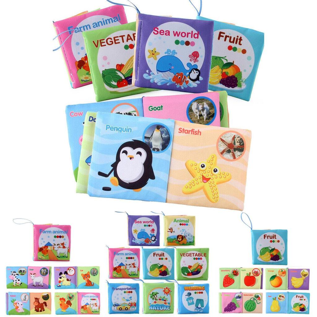 Enlighten Your Child's Mind With Soft Cloth Book English Animal Transportation