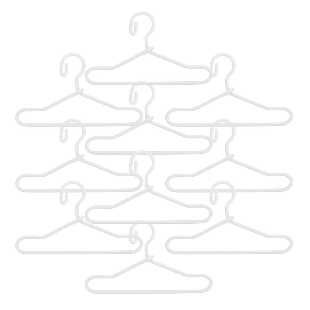 

10 шт. Мини-мини вешалки Вешалки для одежды Дизайн из сплава Хранение в гардеробе Вешалка для шкафа Дом Сад белый