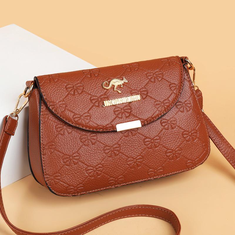 PU Soft Leather Texture New Women's Bag Crossbody Bag Simple Large Capacity Small Square Bag Casual Fashion Shoulder Bag