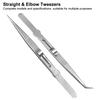 Adjustable Self Clamping Tweezers Jewelry Making Tool Slide Lock Stainless Steel Tweezers Electronic Component Repair Tools