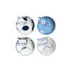 Hasami ware coneco cat-patterned bowl and plate set of 4. A great gift for cat lovers. Microwave and dishwasher safe. Made in Japan. Product code: