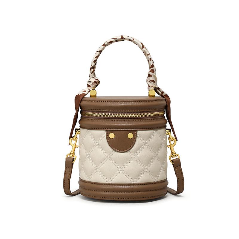 New Bag Autumn and Winter Women's Bag Bucket Bag Crossbody Bag Genuine Leather High-end Versatile Handbag Bag