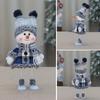 Christmas Decoration, Blue Fabric Doll, Cute Ski Swing Snowman Decoration, Christmas Tree Decoration, Christmas Tree Ornaments Swaying