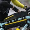 Rhinowalk Bike Top Tube Bag Bike Frame Bag Waterproof Bicycle Bag Professional Cycling Accessories for Mountain Road Bike Black Yellow 2.1L (L) - &