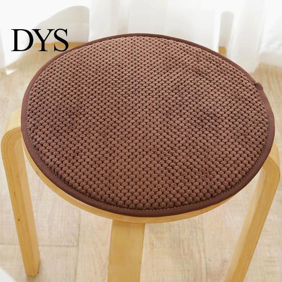 Corduroy Circular Seat Pad Round Stool Pad, 15.75" Non-slip Cushion Soft Sponge for Home Bar Stools Chair