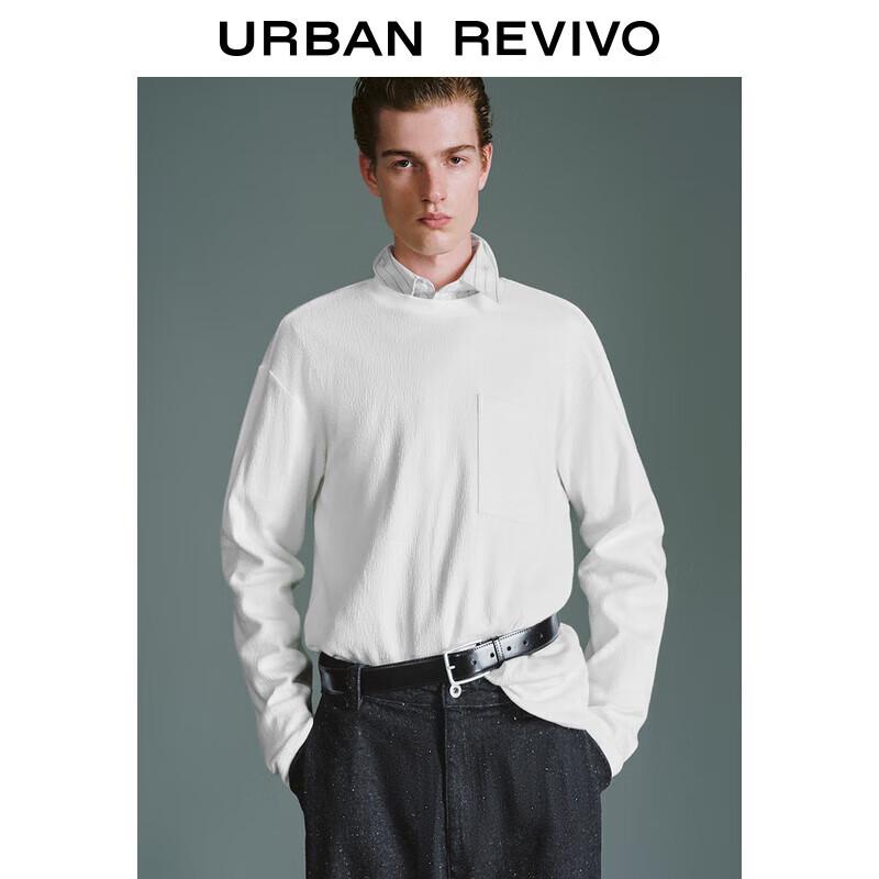 UR Men's Casual Pocket Round Neck Long Sleeve T-Shirt