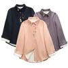 Women's Warm Autumn/Winter Velvet Shirt with Artistic Rabbit & Radish Embroidery
