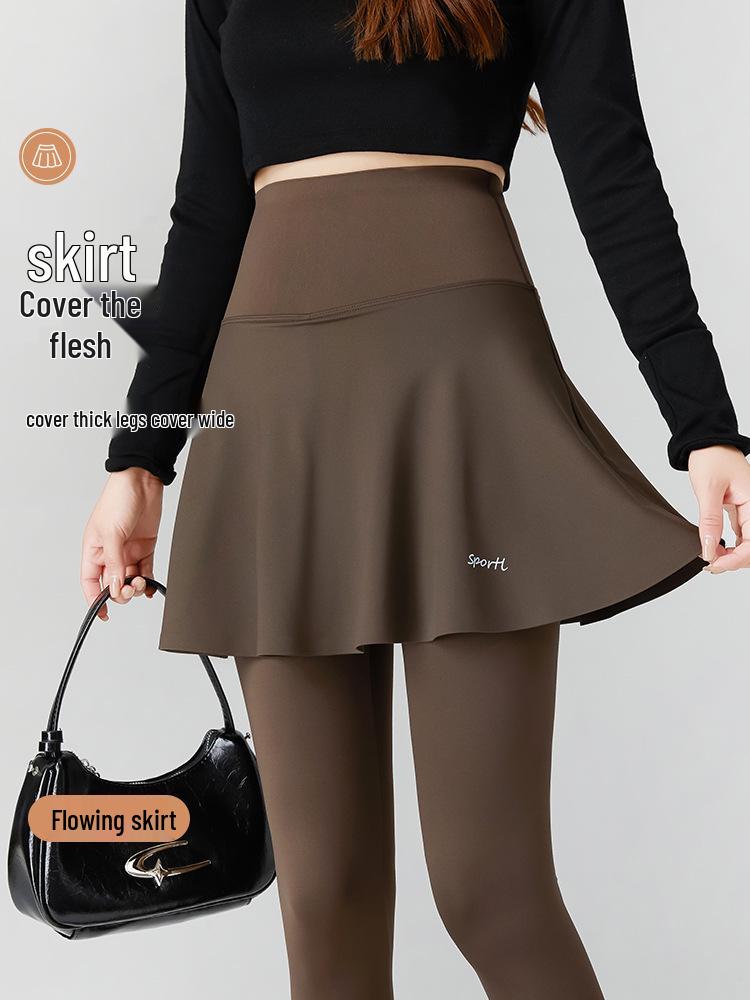 Shark Women's High-Waist Slimming Skirt Pants - Autumn Yoga Style with Hip Lifting Effect