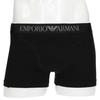 Emporio Armani STRETCH PIQUET Boxer Shorts, Front Closure, Men's, EU Size, 54095319, M (EU Size), Size 98 (Black)