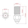 High-Speed Hardened Steel Nozzle for Creality Ender 7/5/3V3 SE 3D Printers