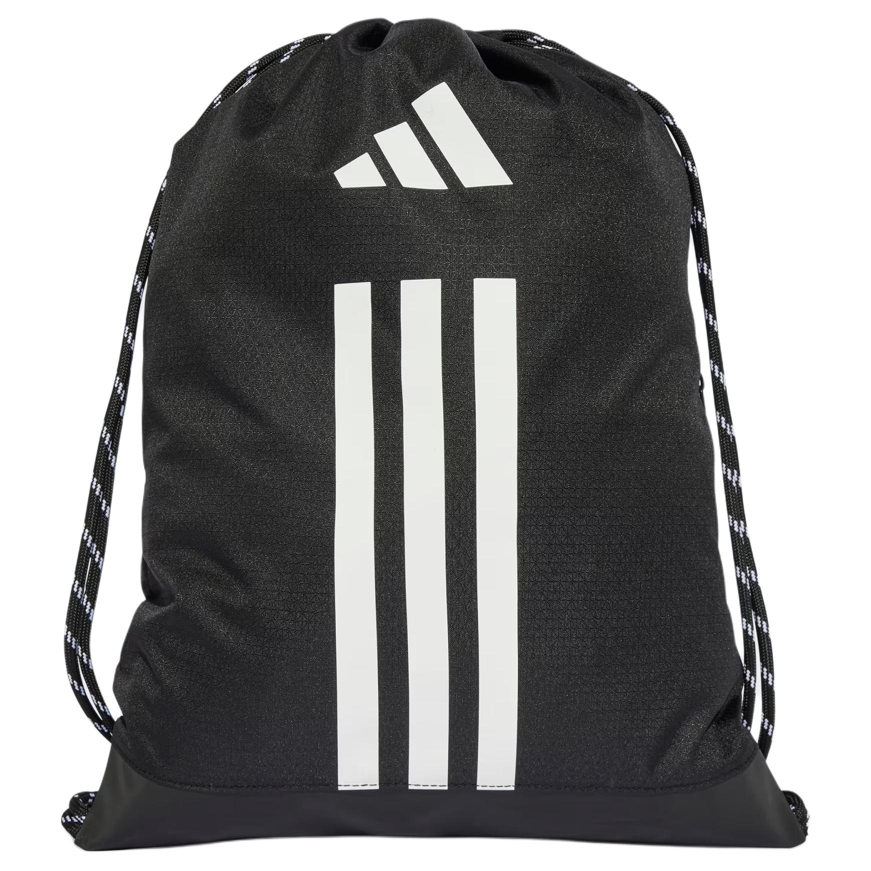 Adidas Logo Drawstring Closure Polyester Backpack Unisex Backpack Black JE3217 Black