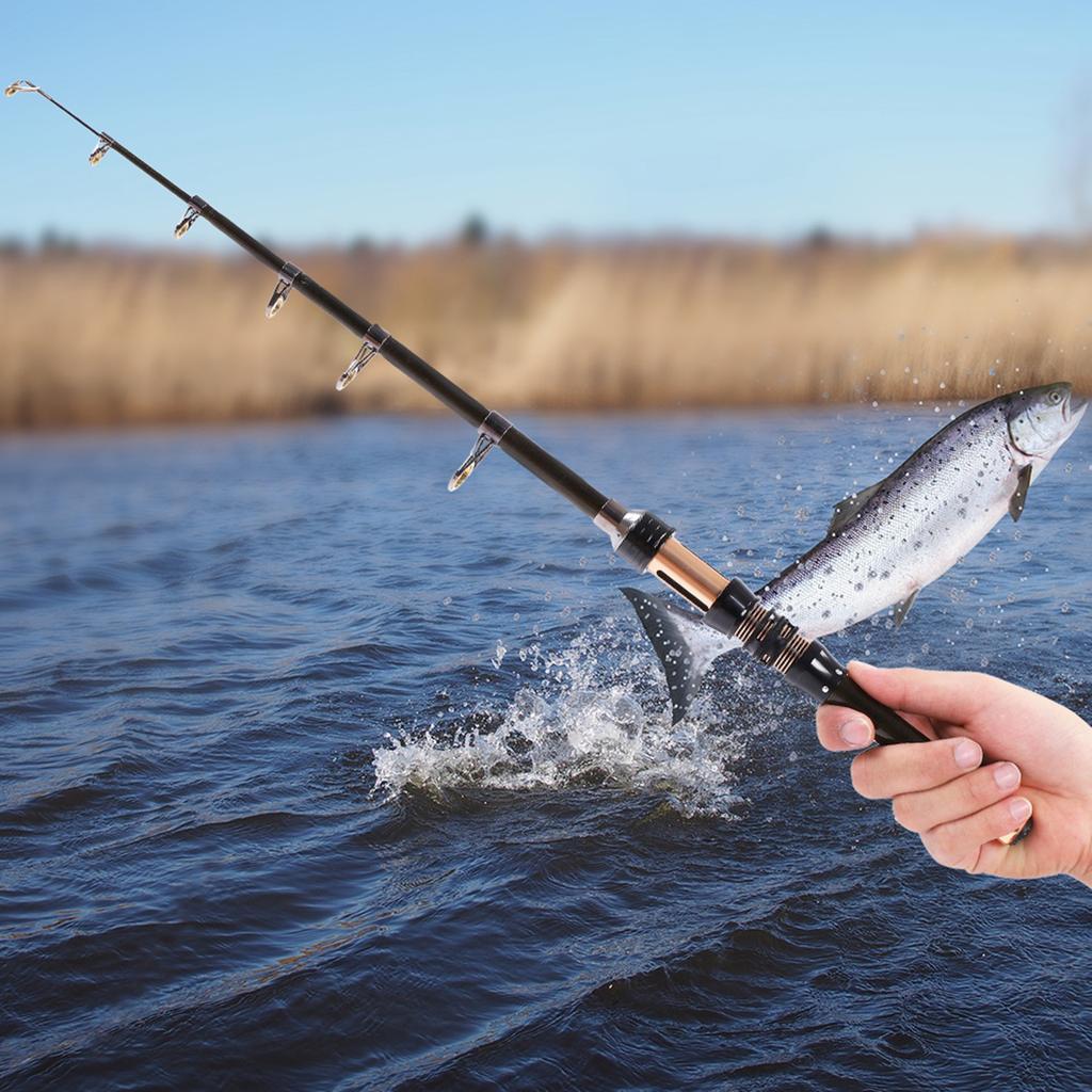 Protable Super Hard Carbon Fishing Rod Ultrashort Section Mini Telescopic Sea Pole 1.3M