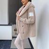 Abrigo de Felpa con Capucha para Mujer Otoño/Invierno 2026 - Estilo Europeo y Americano