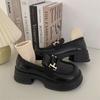 British Style Small Leather Shoes Women's Loafers 2025 New Platform Loafers Women's Casual Versatile One-pedal Jk Single Shoes