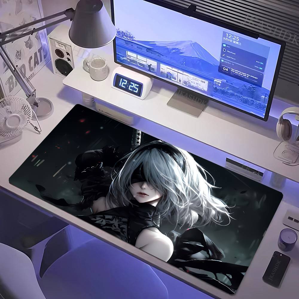 Nier Automata Anime Fight Game Mousepad Mouse Mat Desk Mat With Pad Gaming Accessories Prime Gaming XXL Keyboard Pad Padding M