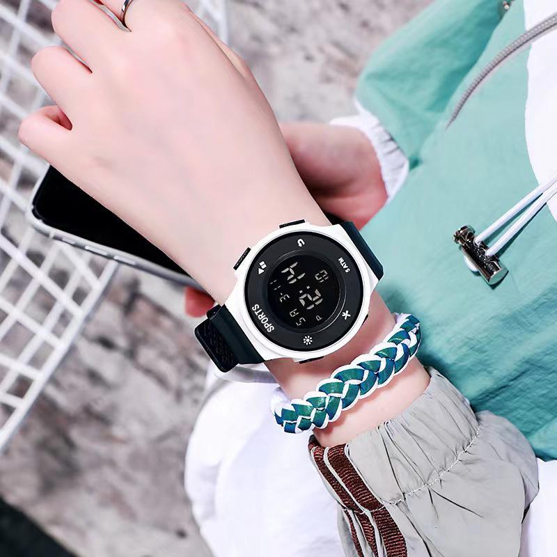 Electronic Watch, Round Dial, Calendar Week Luminous Light Alarm Clock