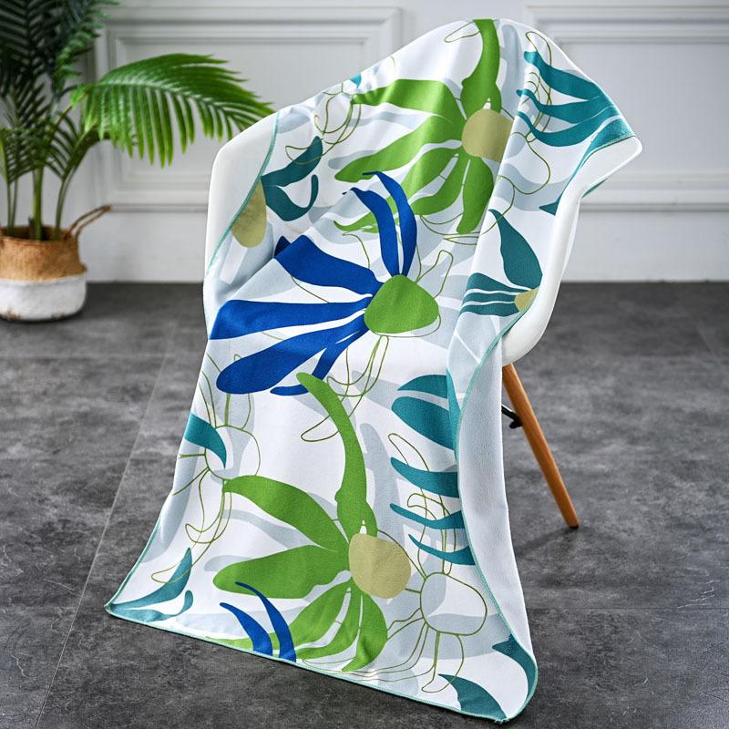 Beach towel, swimming towel, quick drying absorbent towel, microfiber, women's creative bath towel, beach mat