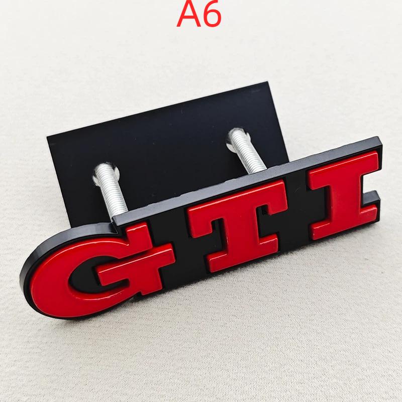 3D Metal Logo GTI Car Front Grille Badge Emblem For Plo Typ 9N3 6R G/olf 4 5 6 8 MK3 MK4 MK5 MK6 Auto Accessories