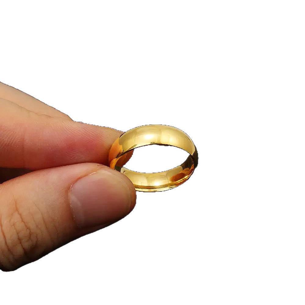 Korean-Style Smooth Loach Back Couple Rings - Simple Arc Design Finger Jewelry