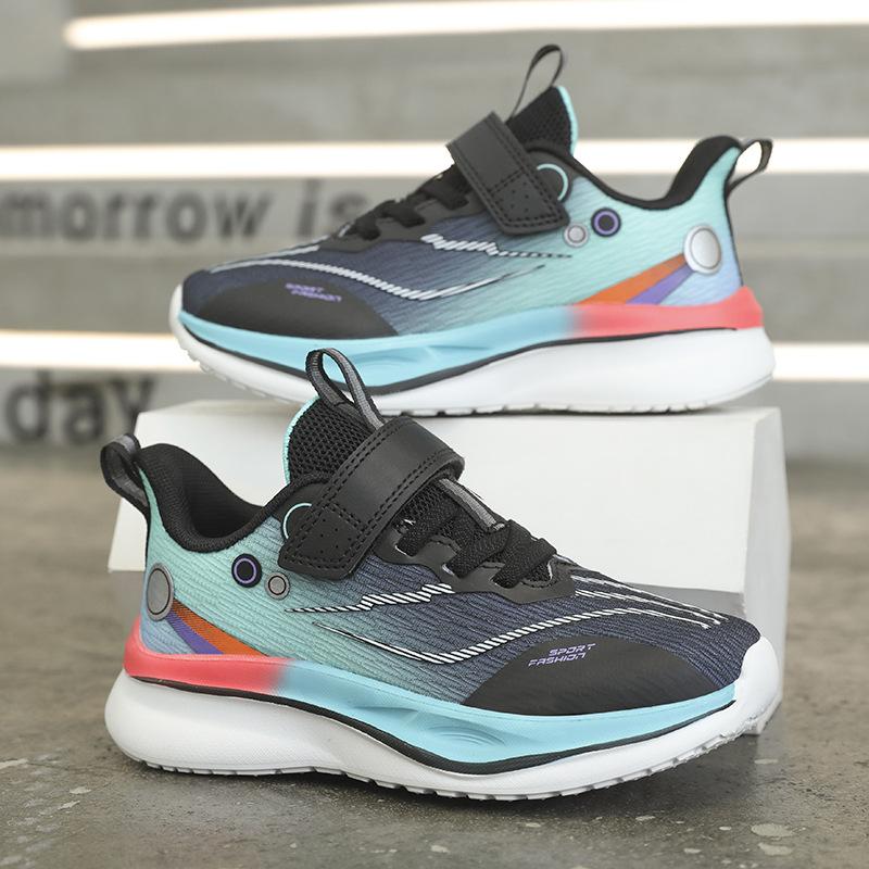 2025 spring new students mesh shoes mesh running shoes boys and girls shock-absorbing breathable marathon wear-resistant running shoes