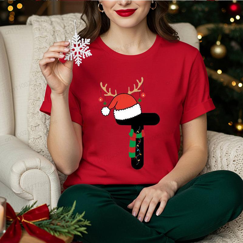 Family Matching Shirts Merry Christmas Outfits Party T-shirts Couple Outfits Children Clothing Matching Shirt Set Family Tee Top