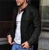 European and American men's clothing new men's PU leather jacket men's youth stand-up collar punk men's locomotive leather jacket men's jacket