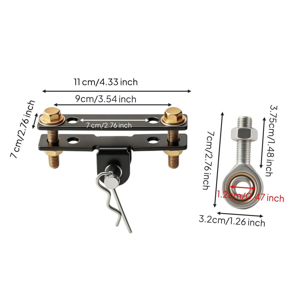 Trailer Connector with Bracket Impact-Resistant Towing Hookup