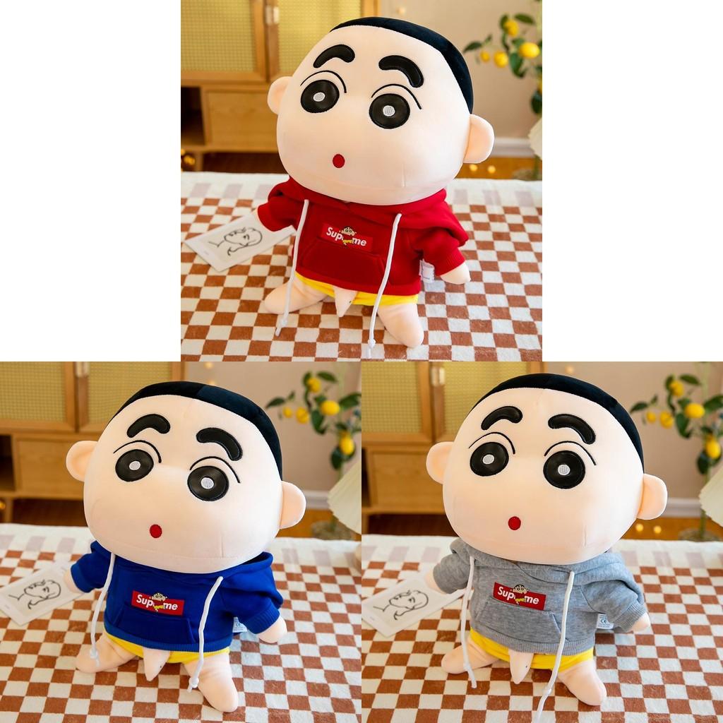 Cartoon Crayon Hoodie Shinchan Plush Toy Stuffed Doll Decoration Gift Kids