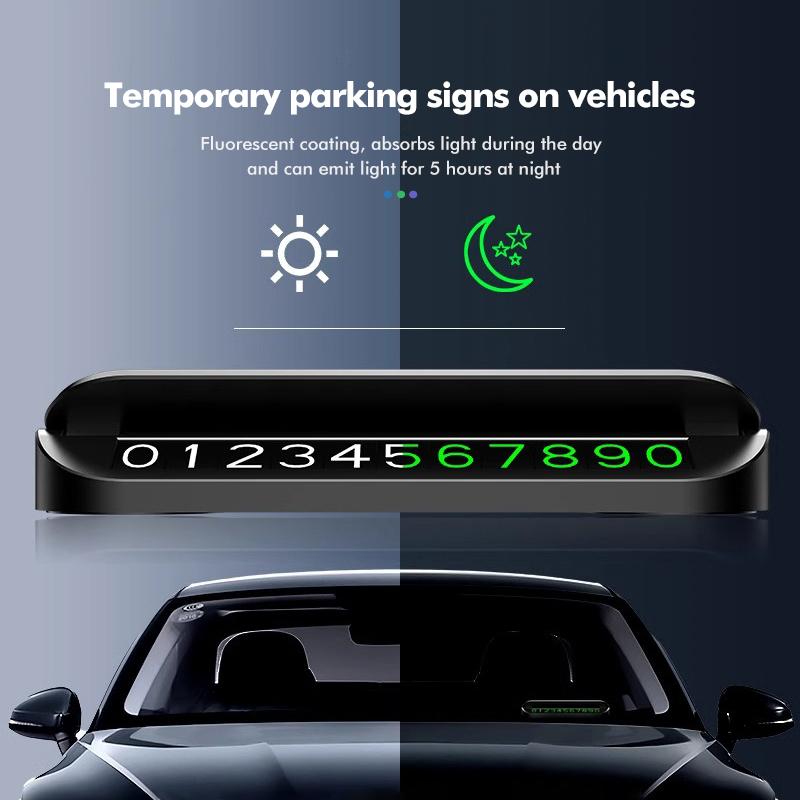 Alloy Car Card Phone Number Plate Temporary Parking Card Plate For Mercedes Benz AMG C180 C300 W124 W176 W177 C200 C260 GLC CLE BF1