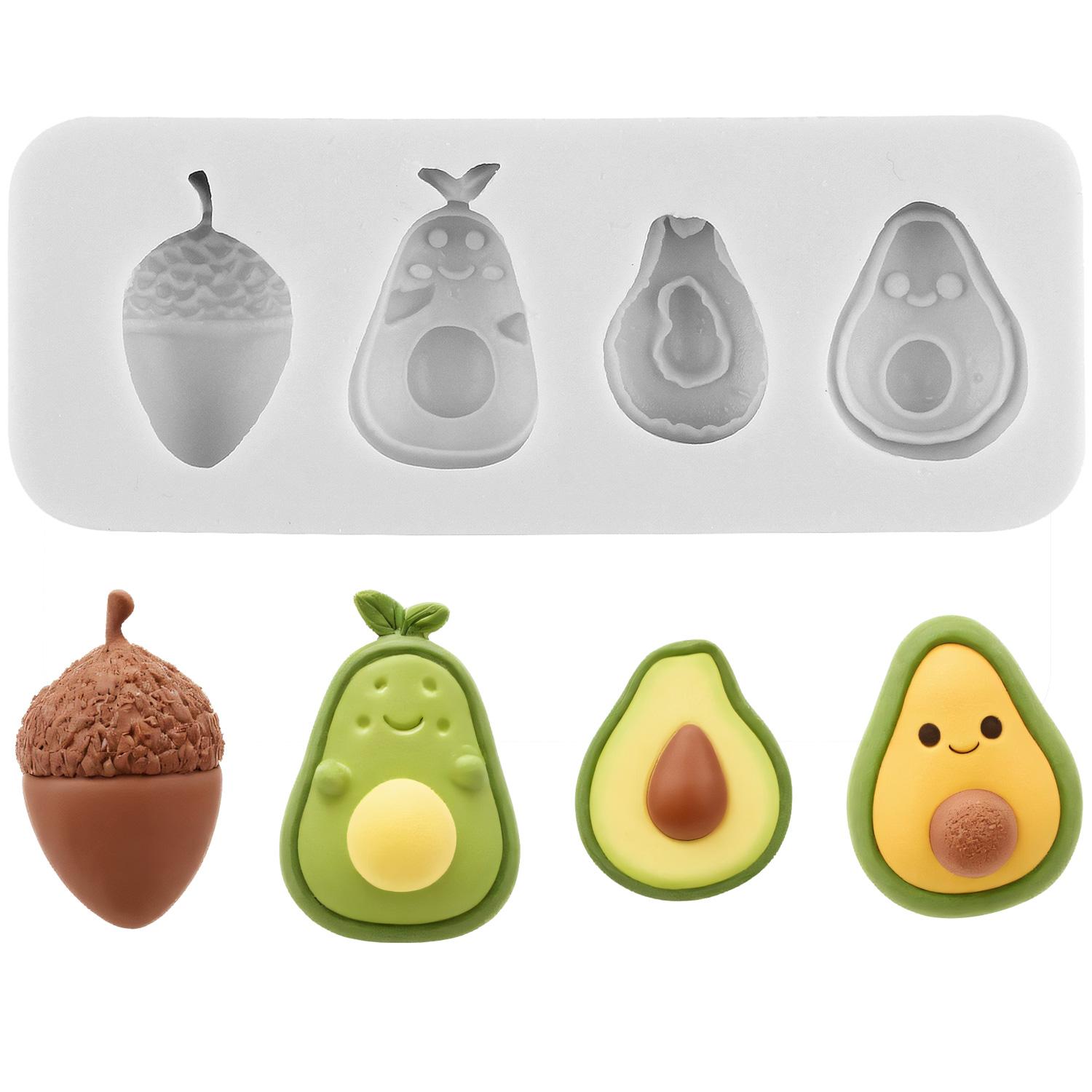 

Fruit Vegetable Silicone Molds Avocado Cherry Radish Pumpkin Fondant Mold Cake Decorating Tools Cupcake Topper Candy Chocolate Gumpaste Mold