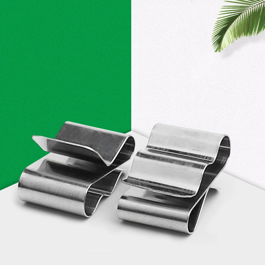 50Pcs Solar Panel Wire Clip Stainless Steel Cable Clips Kit PV Module Wire Management for Solar Application Trailer Boat