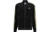Chaqueta con Cremallera y Logo de Rayas de Terciopelo para Hombre Originals Negra HR3445