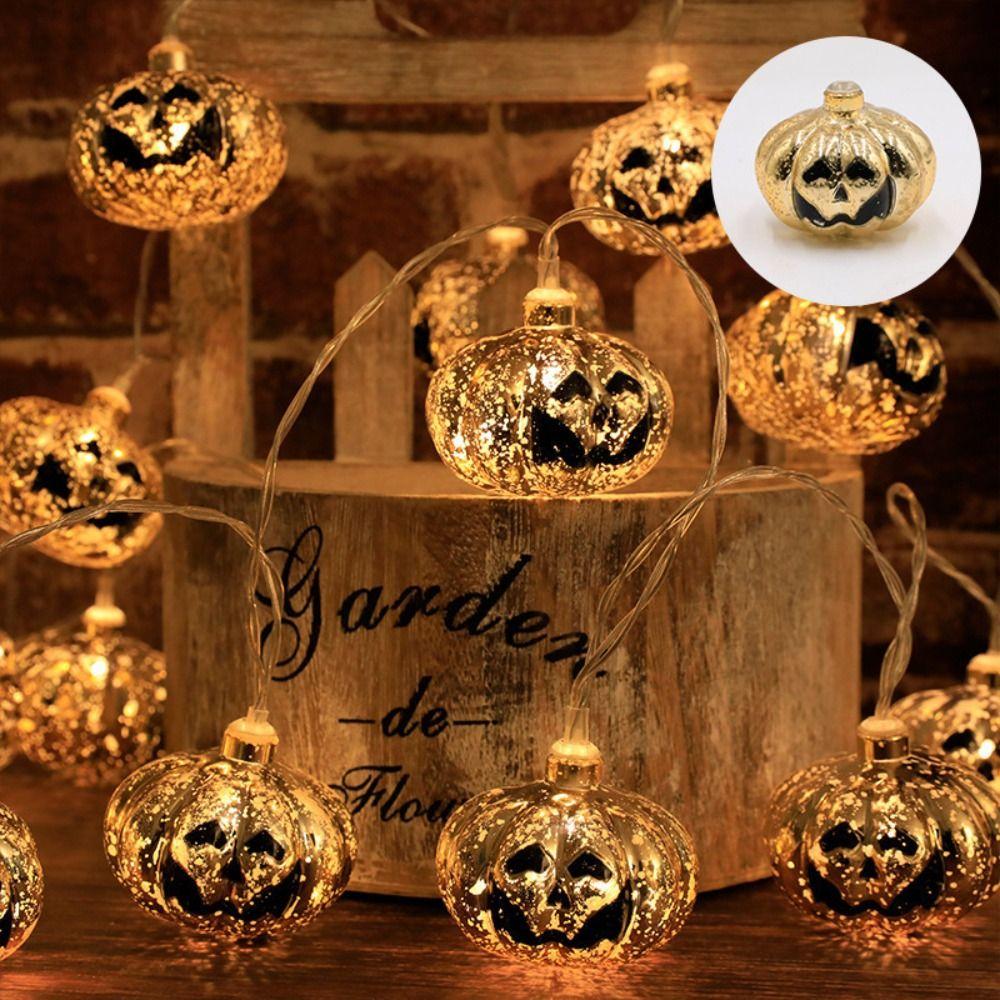Waterproof Pumpkin Lantern Strings Creative Night Light Festival Decor Atmosphere Lamp  Living Room