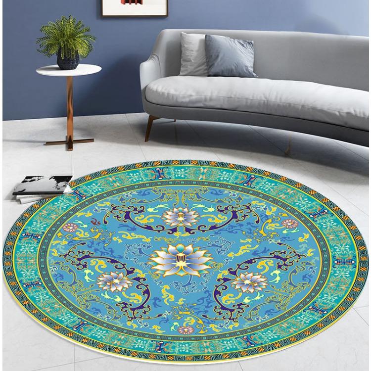 Bohemian Round Carpets for Home Living Room Decoration Bedroom Decor Carpet Sofa Area Rug Non-slip Mats
