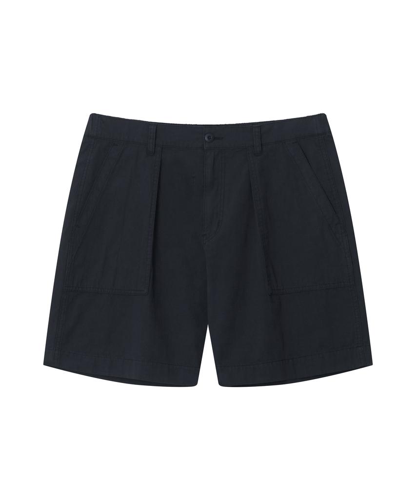Oteumilkape Garment Dyed Broken Twill Fatigue Shorts - Navy