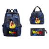 Dragon Ball Peripheral Cartoon Printed Backpack 3PCS Set Student School Bag Shoulder Bag Pencil Case Set